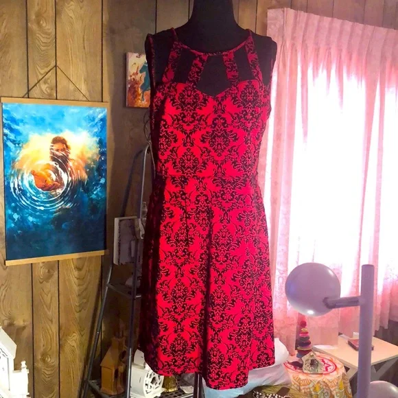 en focus studio lace dress En Focus Studio Dress Womens 8 Blue Floral Lace Overlay Elegant Evening  Event